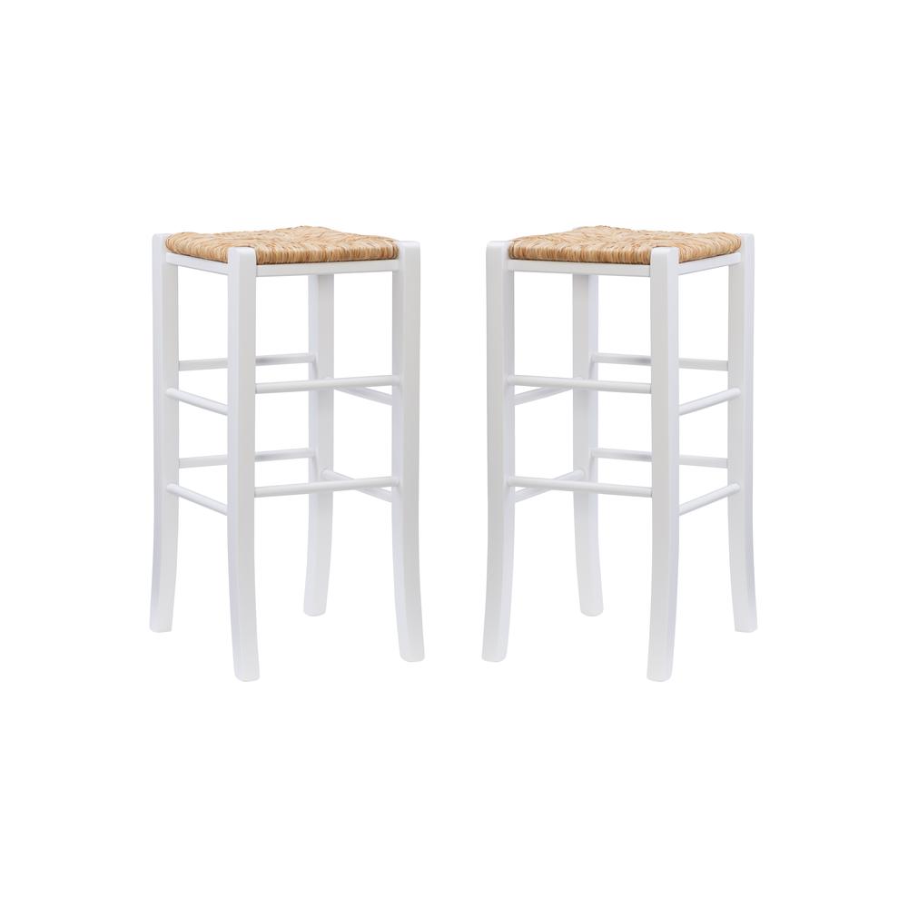 Gianna Backless Barstool White Set Of 2. Picture 2