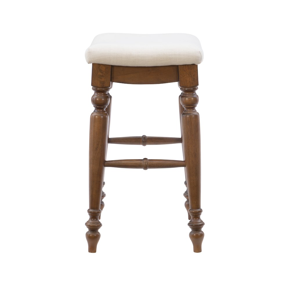 Marino 25" Backless Counter Stool, Linen/Walnut. Picture 5