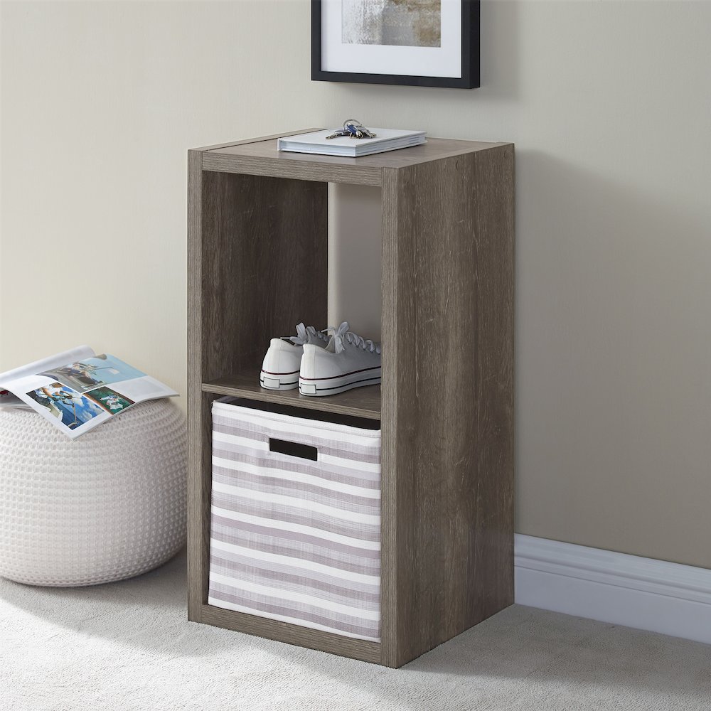 Galli 2 Cubby Storage Cabinet Grey. Picture 4