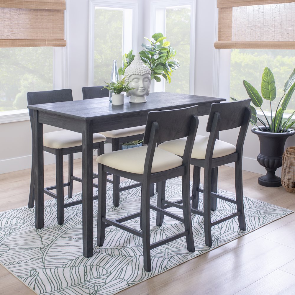 Jorissen 5Pc Tavern Set Dark Charcoal. Picture 4