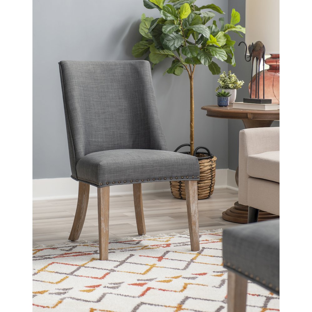 Adler Dining Chair Natural Grey  Set of Two. Picture 2