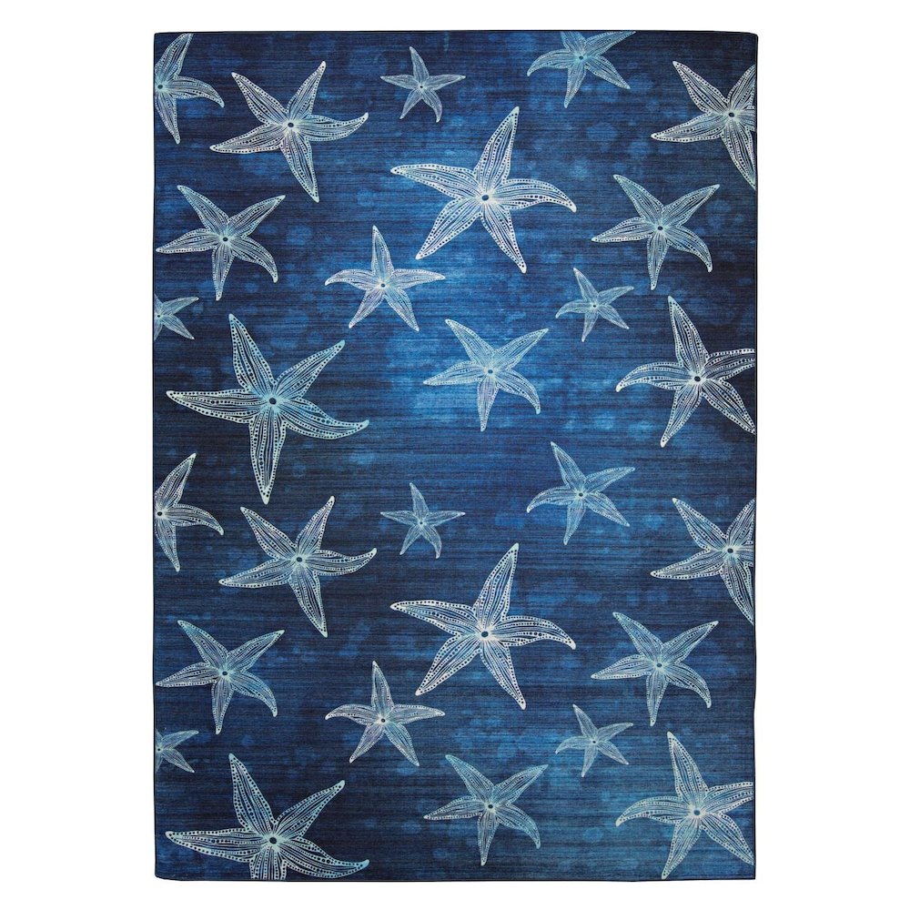 Outdoor Washable Boca Blue & Light Blue 3' X 5', Rug. Picture 1