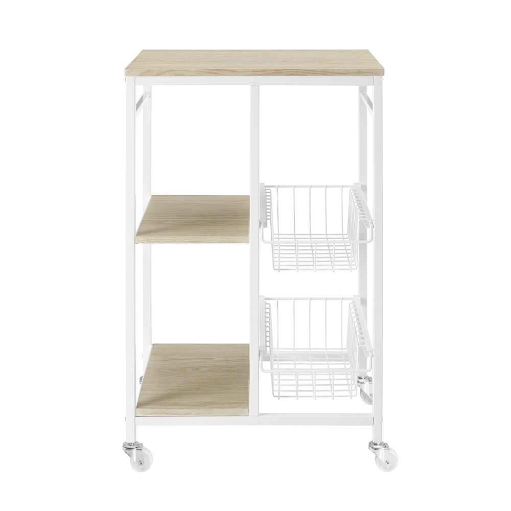Alicia Small Kitchen Cart White. Picture 2