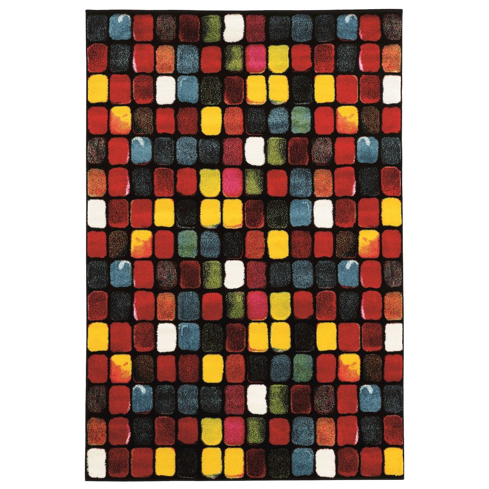 Masters PaintBox Black & Multi 8x10.3, Rug. Picture 1