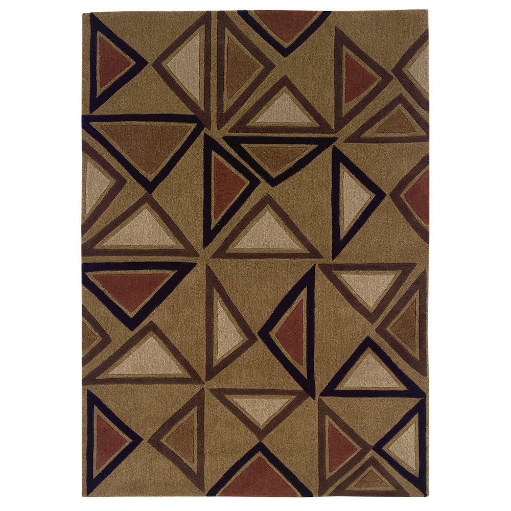Trio Garlin Camel & Brick 8x10, Rug. Picture 1