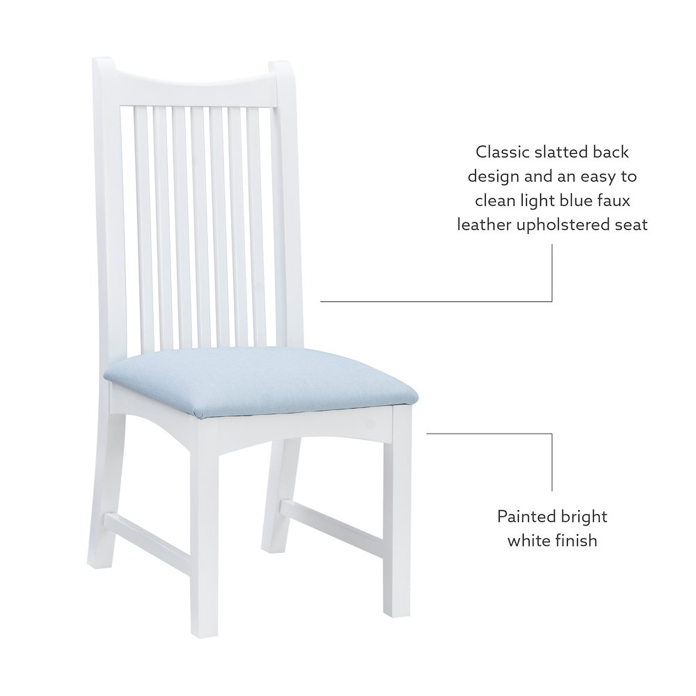 Bonnie Upholstered  Side Chair White Set Of 2. Picture 10