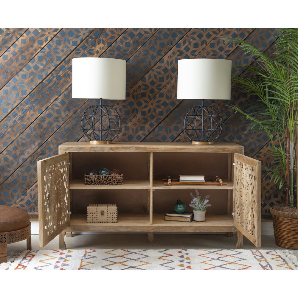 Haven 2 Door Cabinet Natural. Picture 4
