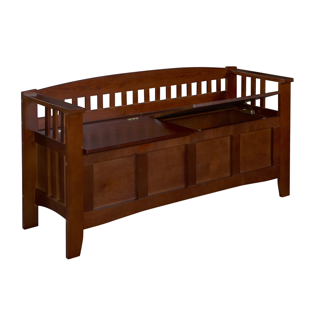 Split Seat Storage Bench. Picture 1
