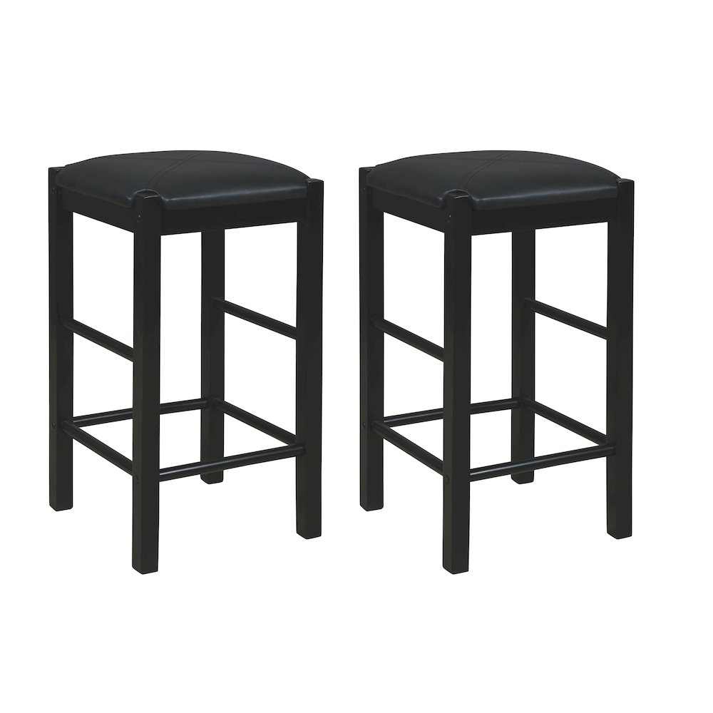 Lancer Backless Counter Stools, Black - Set Of Two. Picture 7