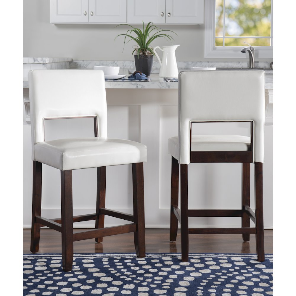 Vega Counter Stool White 24. Picture 2