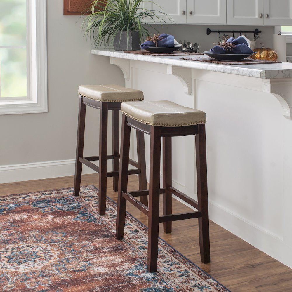 Claridge Beige Barstool. Picture 3