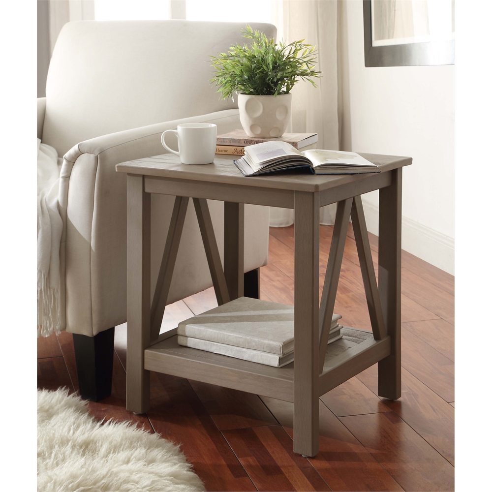 Titian Driftwood End Table. Picture 2