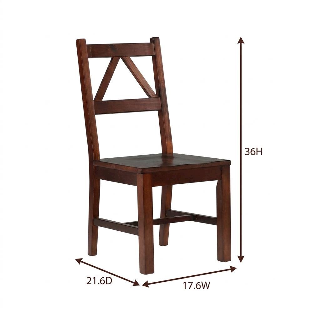 Antique Tobacco Dining Chair with Solid Pine Frame and Comfortable Seat. Picture 7