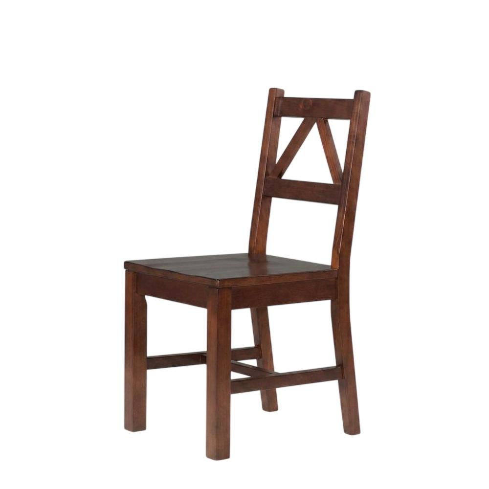 Antique Tobacco Dining Chair with Solid Pine Frame and Comfortable Seat. Picture 4
