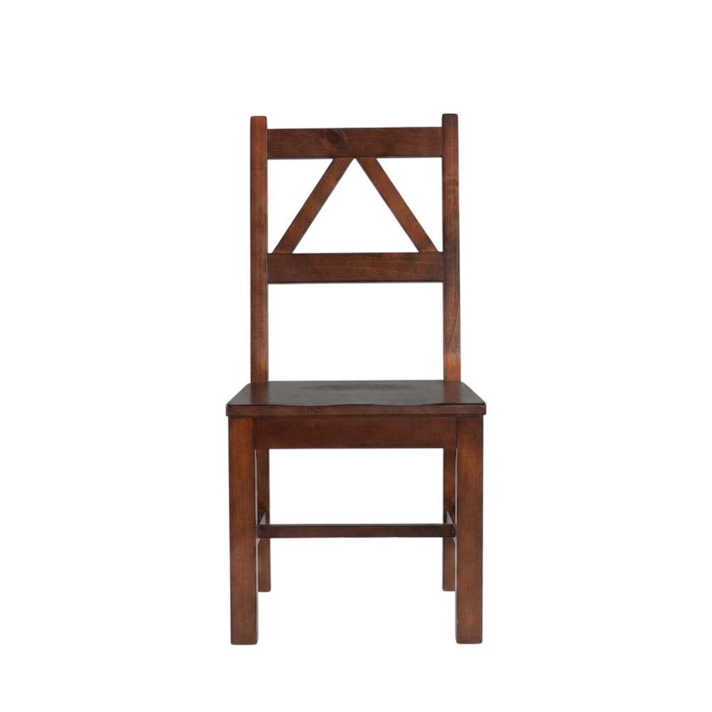 Antique Tobacco Dining Chair with Solid Pine Frame and Comfortable Seat. Picture 1