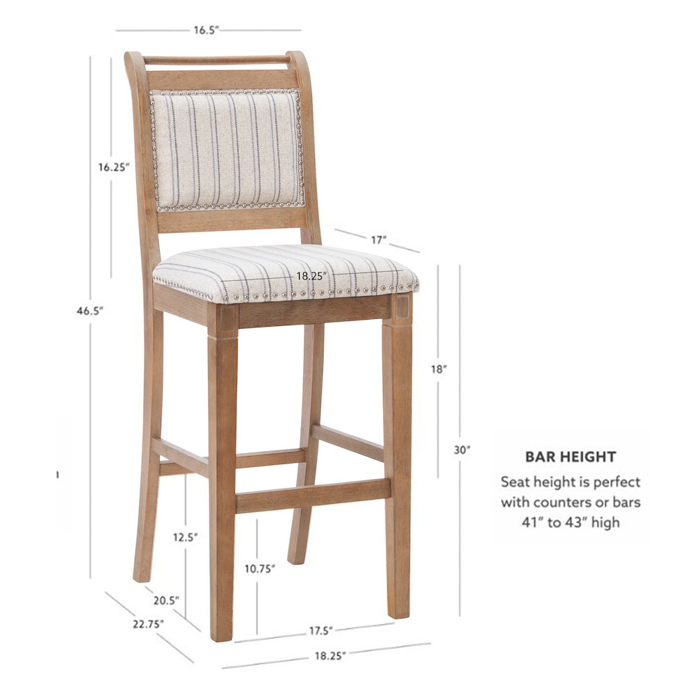 Emmy Grey Bar Stool. Picture 9
