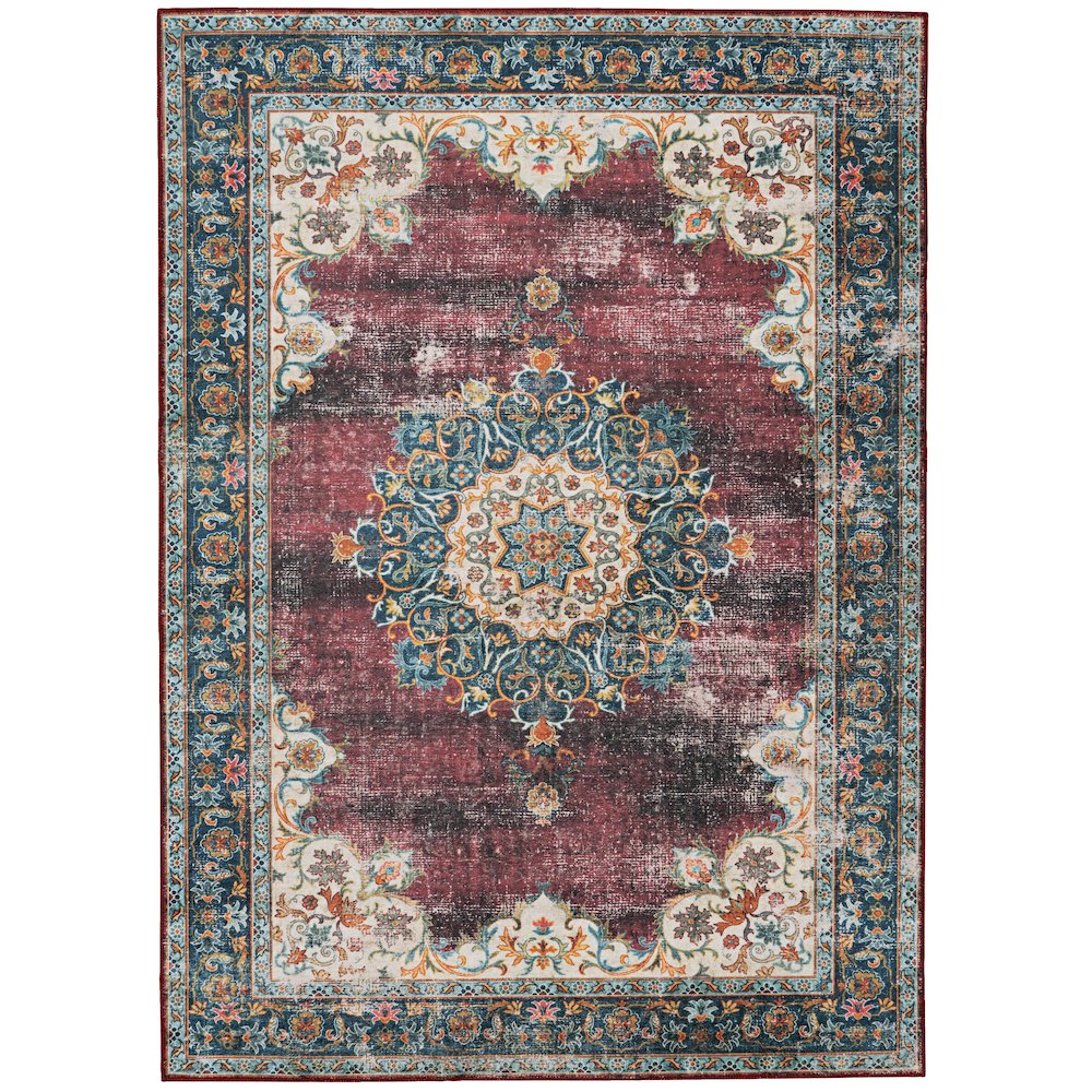 Washable Bryant Ivory/Burgundy 3x5, Rug. Picture 2
