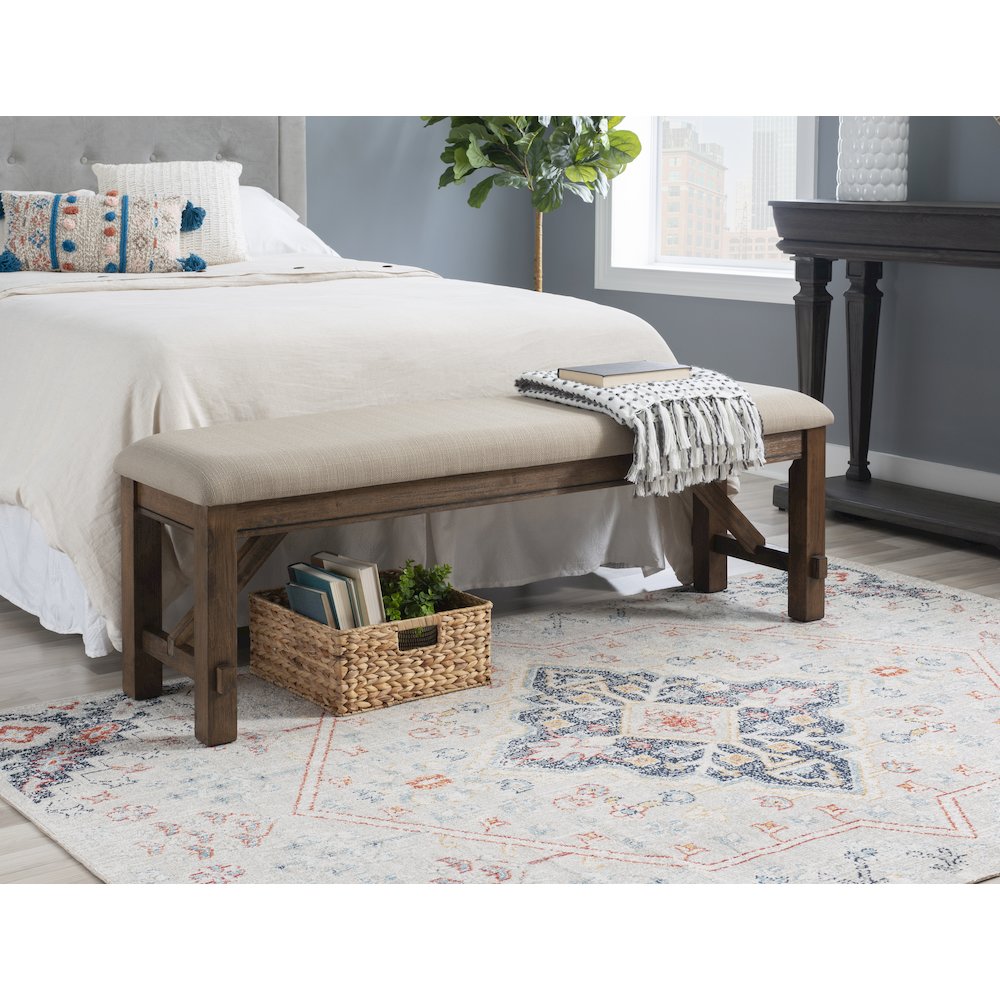 Turino Rustic Umber Bench. Picture 4