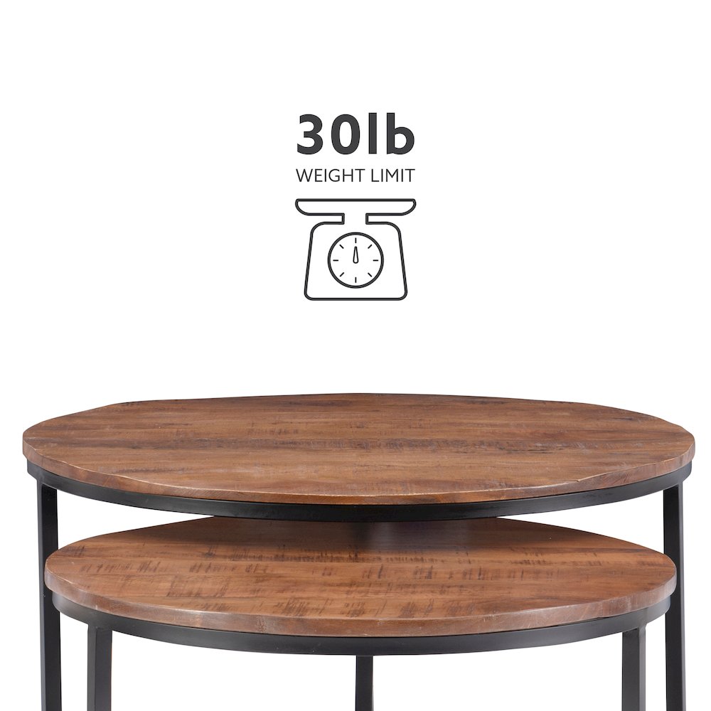 Weston Nesting Coffee Tables Brown. Picture 13