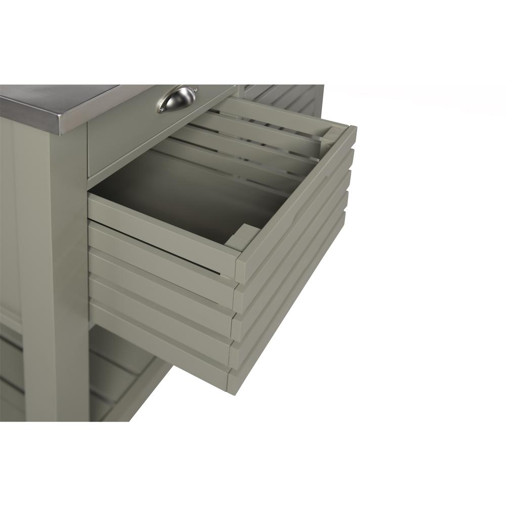 Noelle Grey Kitchen Cart. Picture 5