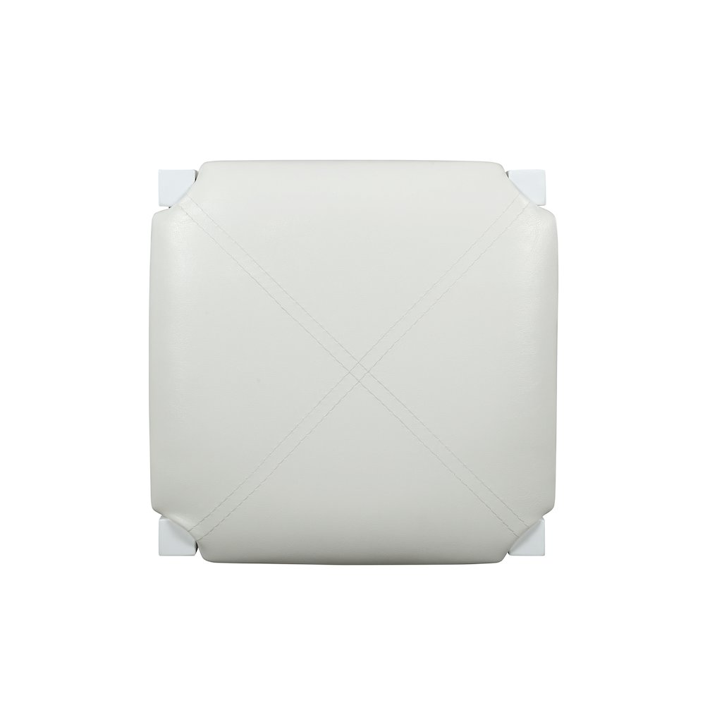 Lancer Backless Counter Stools, White - Set Of Two. Picture 5