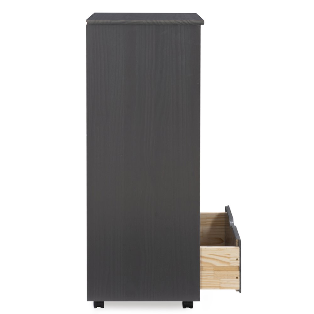 Cary Eight Drawer Rolling Storage Cart, Grey. Picture 8