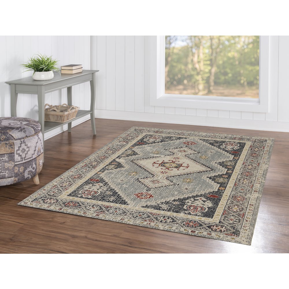 Great Zero Marle Ivory & Blue 5x7.6, Rug. Picture 1