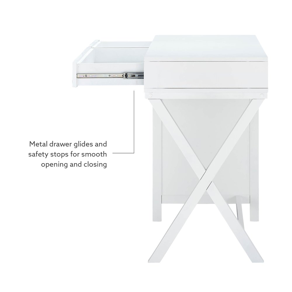 Peggy Side Storage Desk White. Picture 14