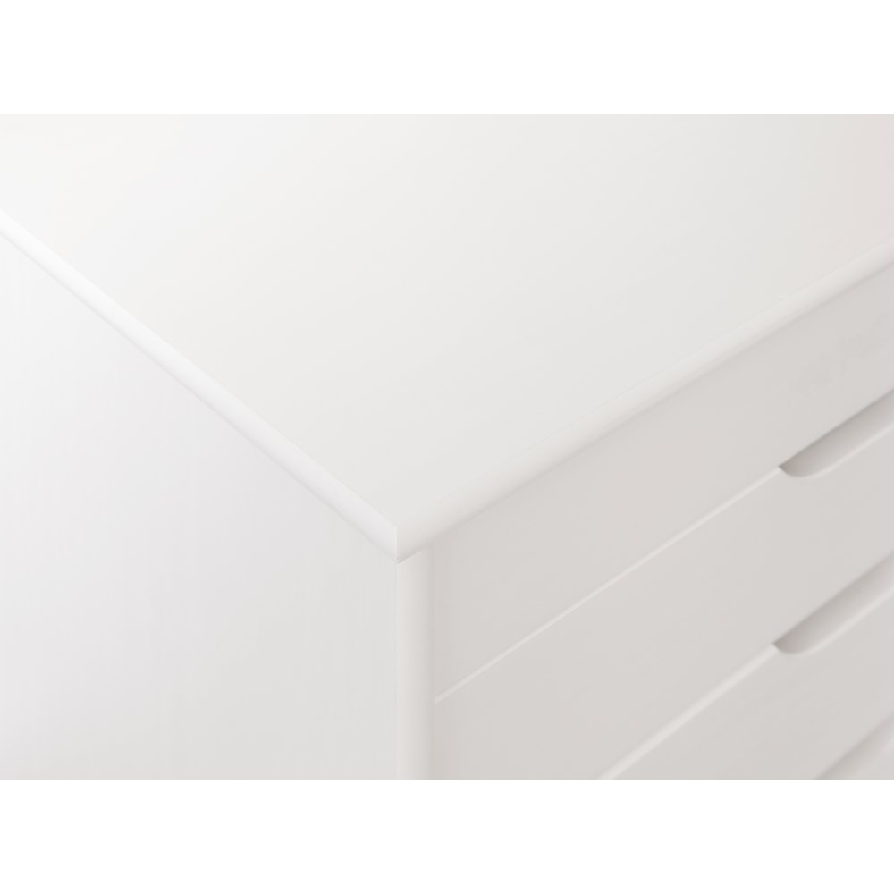 Cary Eight Drawer Rolling Storage Cart, White Wash. Picture 4
