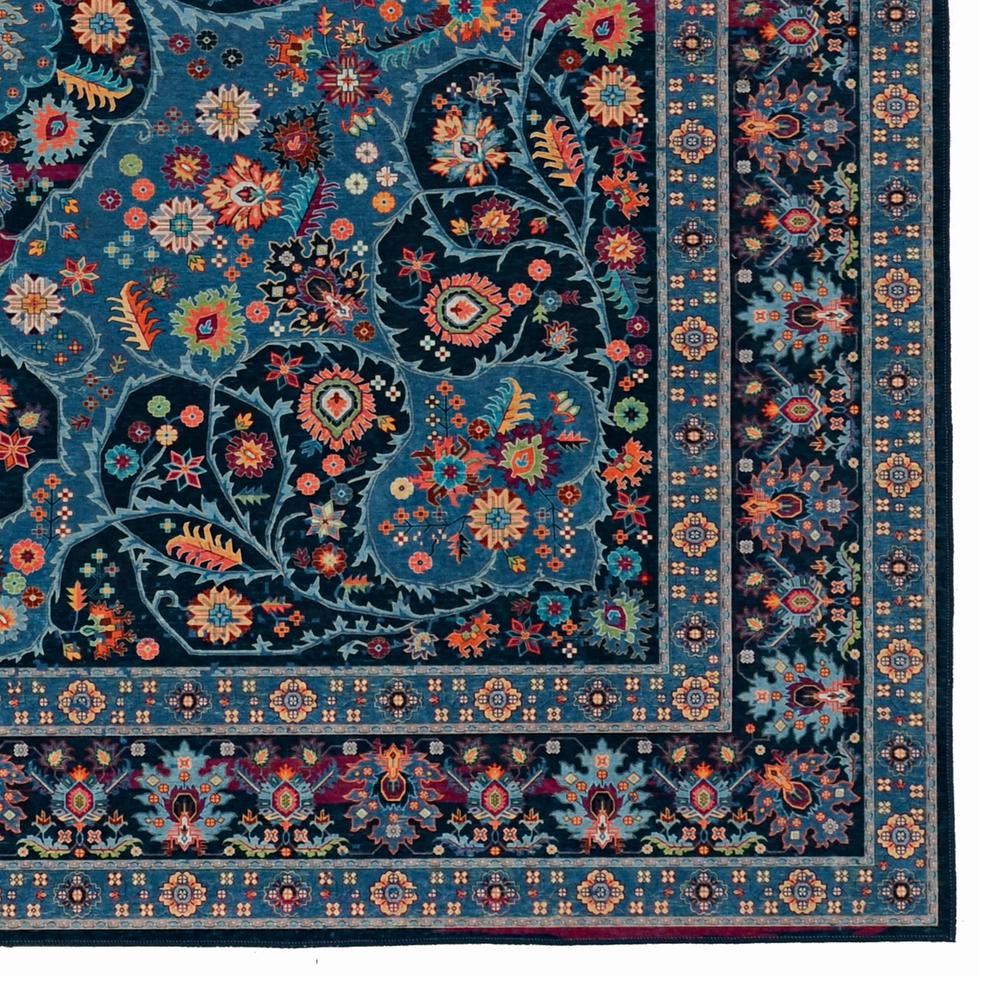 Emerald Grenier Navy & Blue 6.7x9.7, Rug. Picture 3