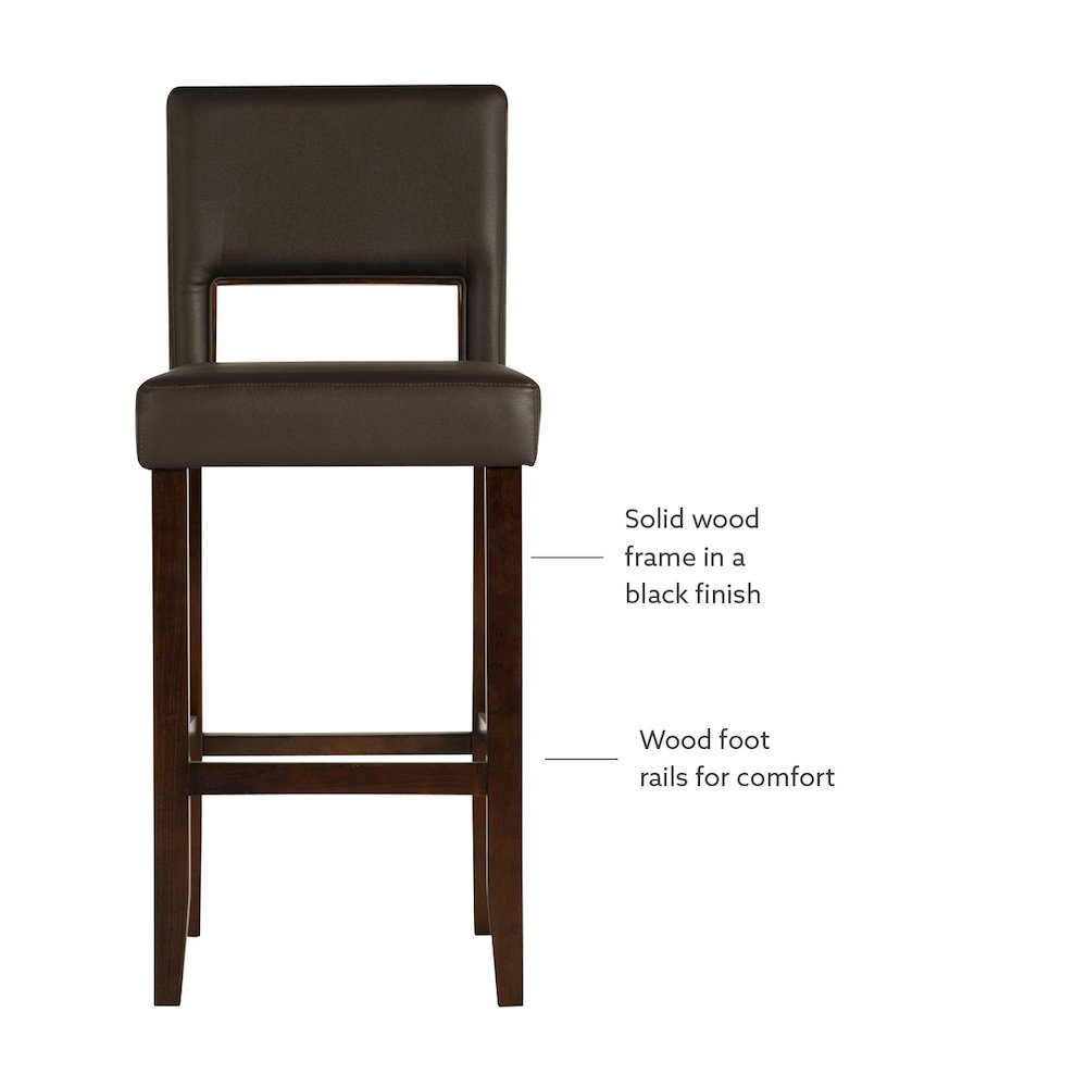 Vega Bar Stool Brown 30. Picture 8