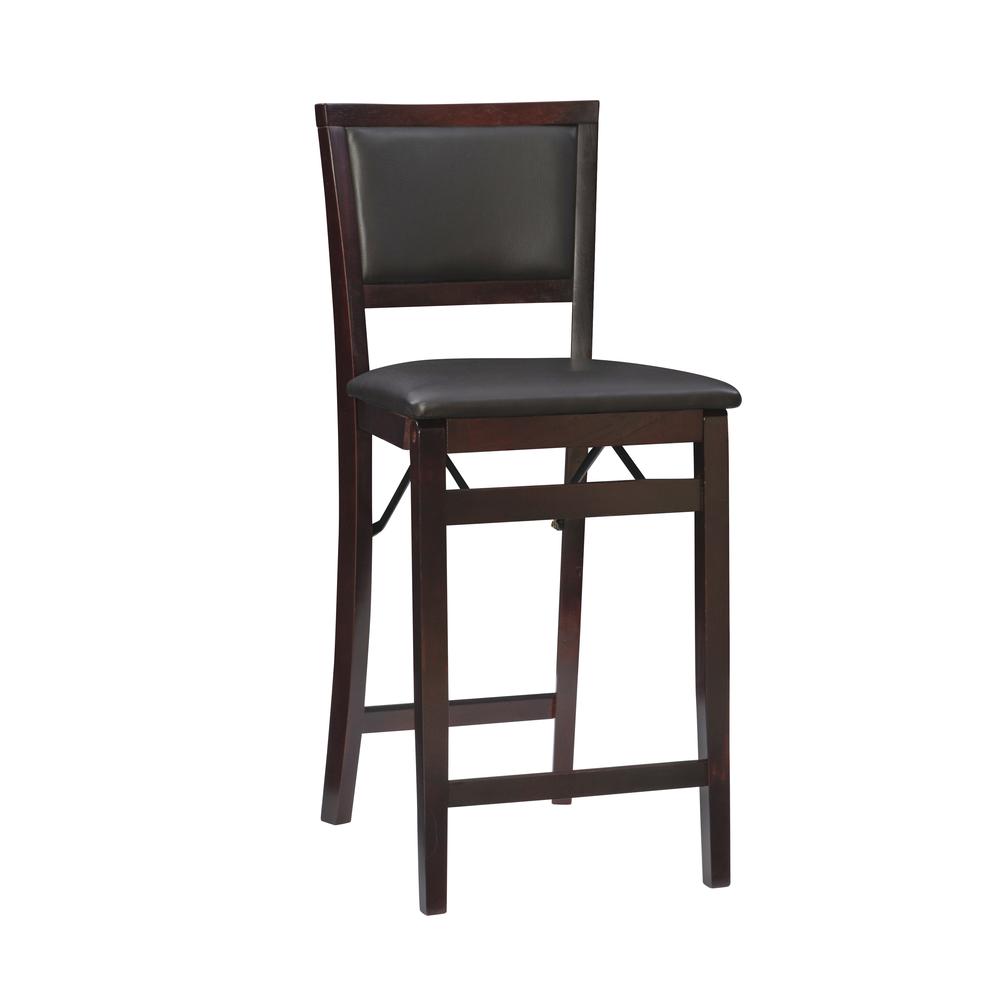 Triena 24 In Pad Back Folding Counter Stool. Picture 1