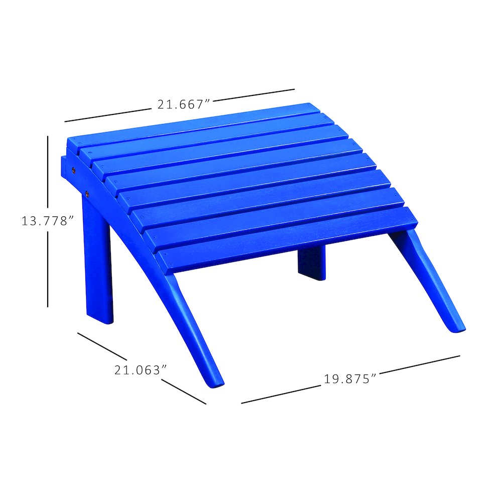 Adirondack Ottoman Blue. Picture 13