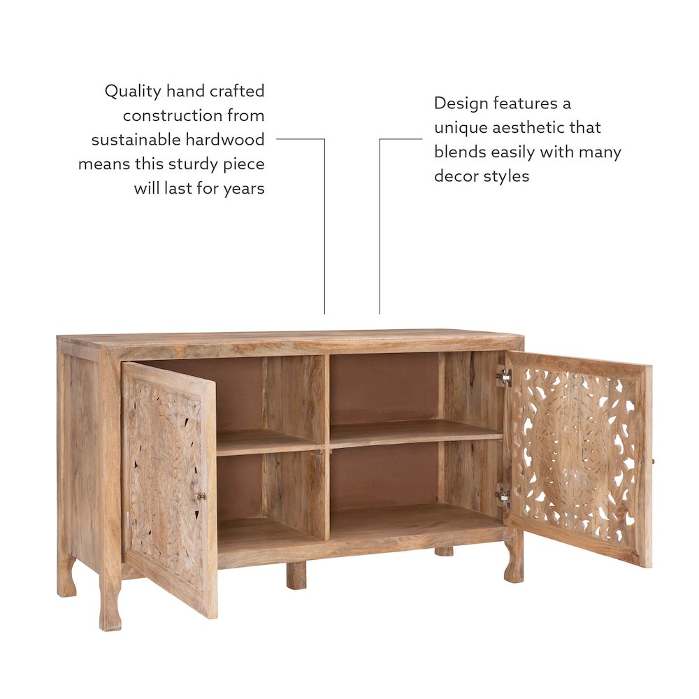 Haven 2 Door Cabinet Natural. Picture 13