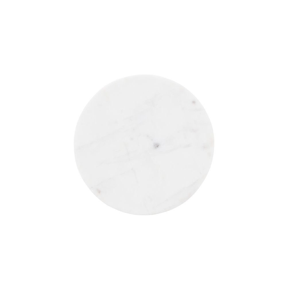 Rian Spiral Drink Table White Marble. Picture 4