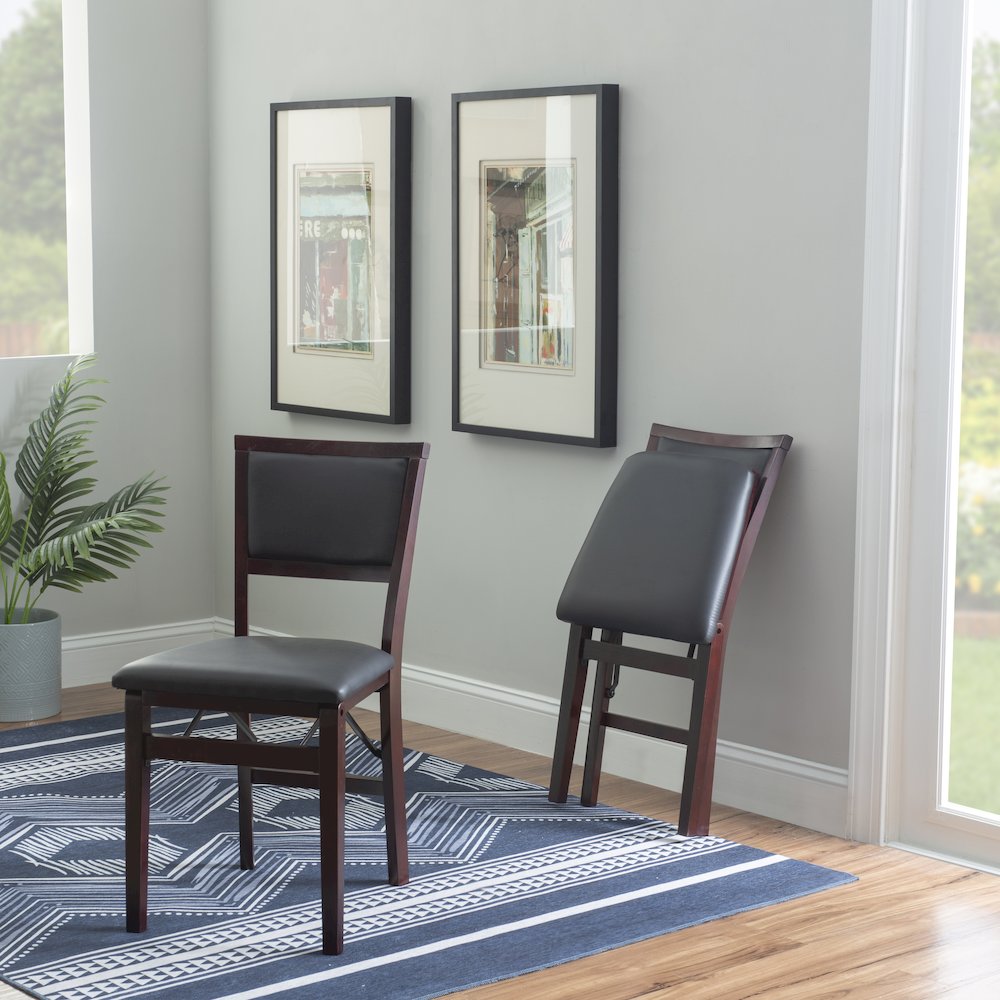 Kiera 18 In Pad Back Folding Chair - Set Of Two. Picture 4