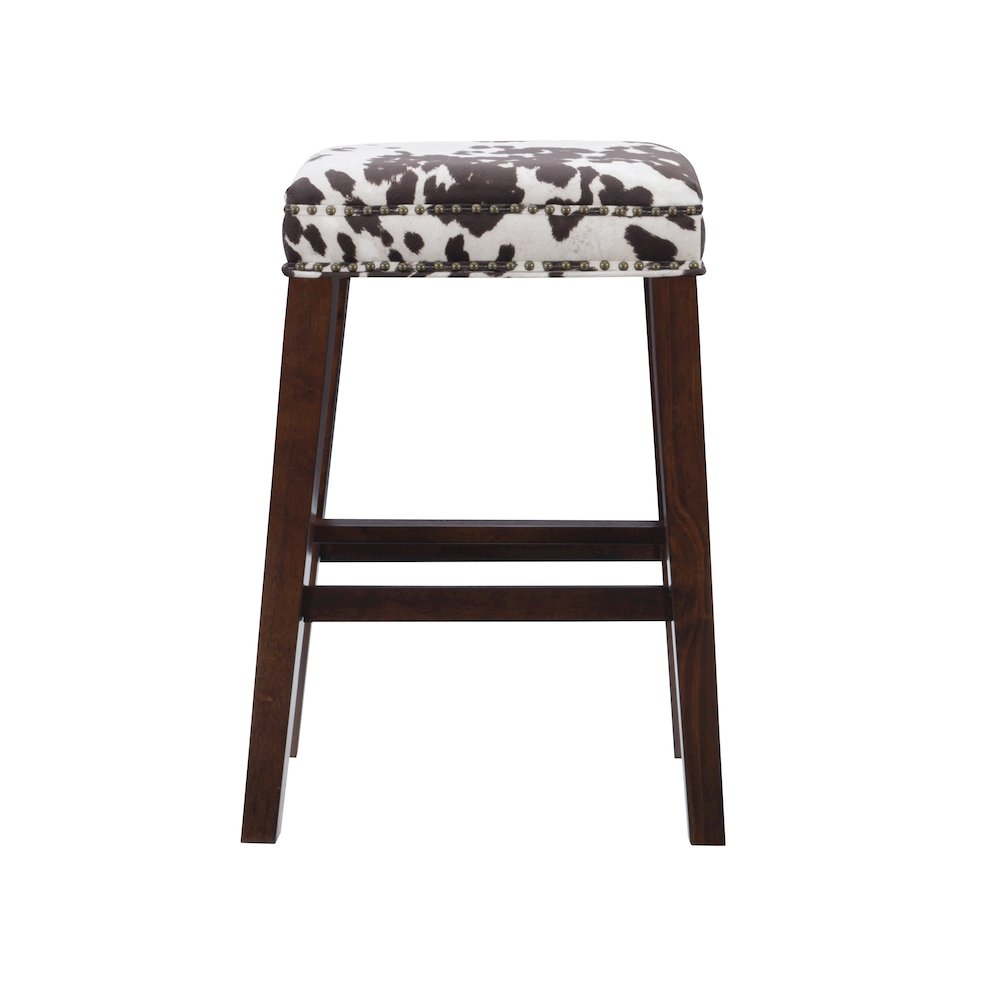 Walt Brown Cow Print Bar Stool. Picture 2