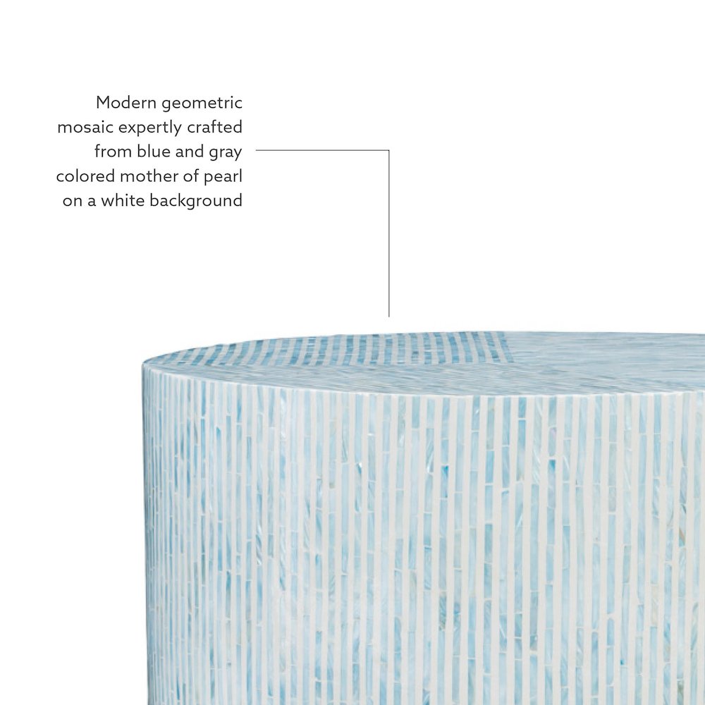 Perrin Capiz Coffee Table Blue. Picture 6