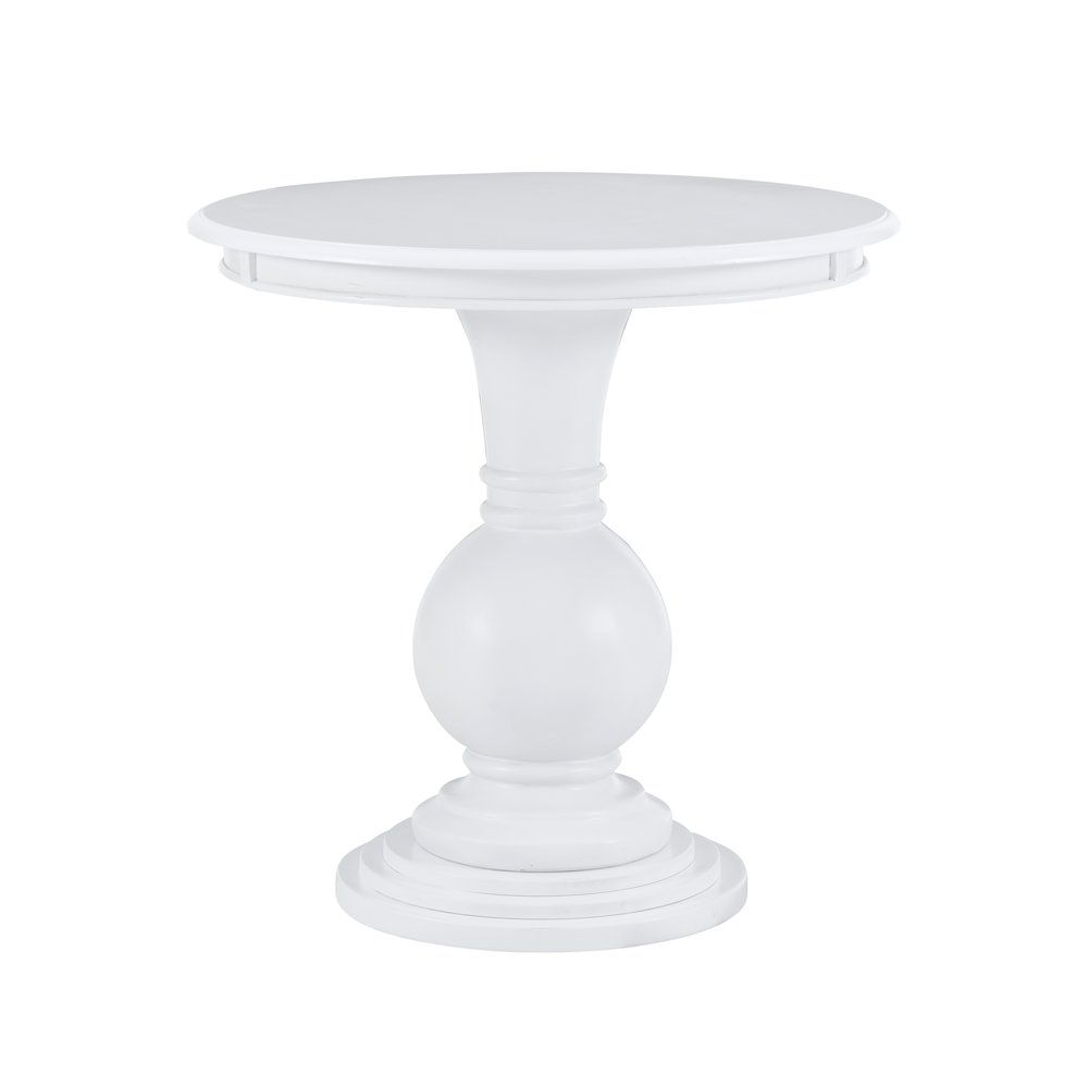 Adeline Round Accent Table White. Picture 1