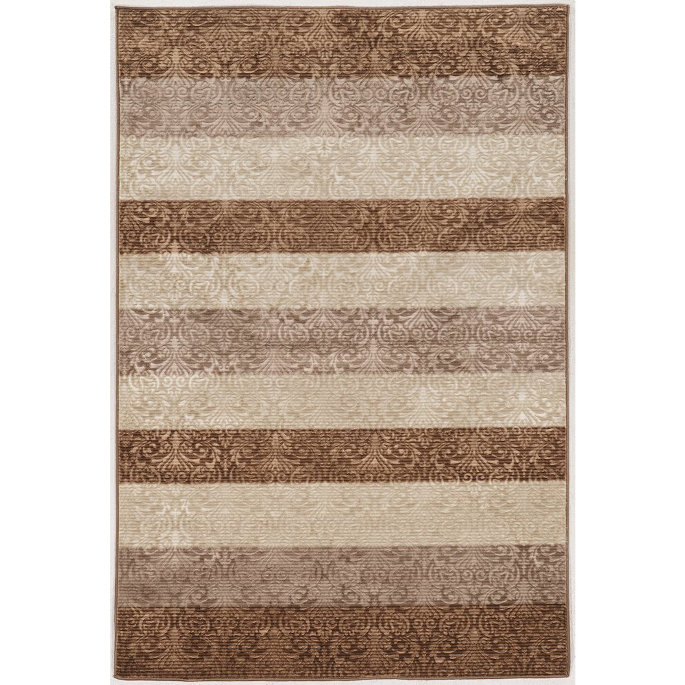 Evolution DamaskStripe Beige&Brown 5x7.6, Rug. Picture 2