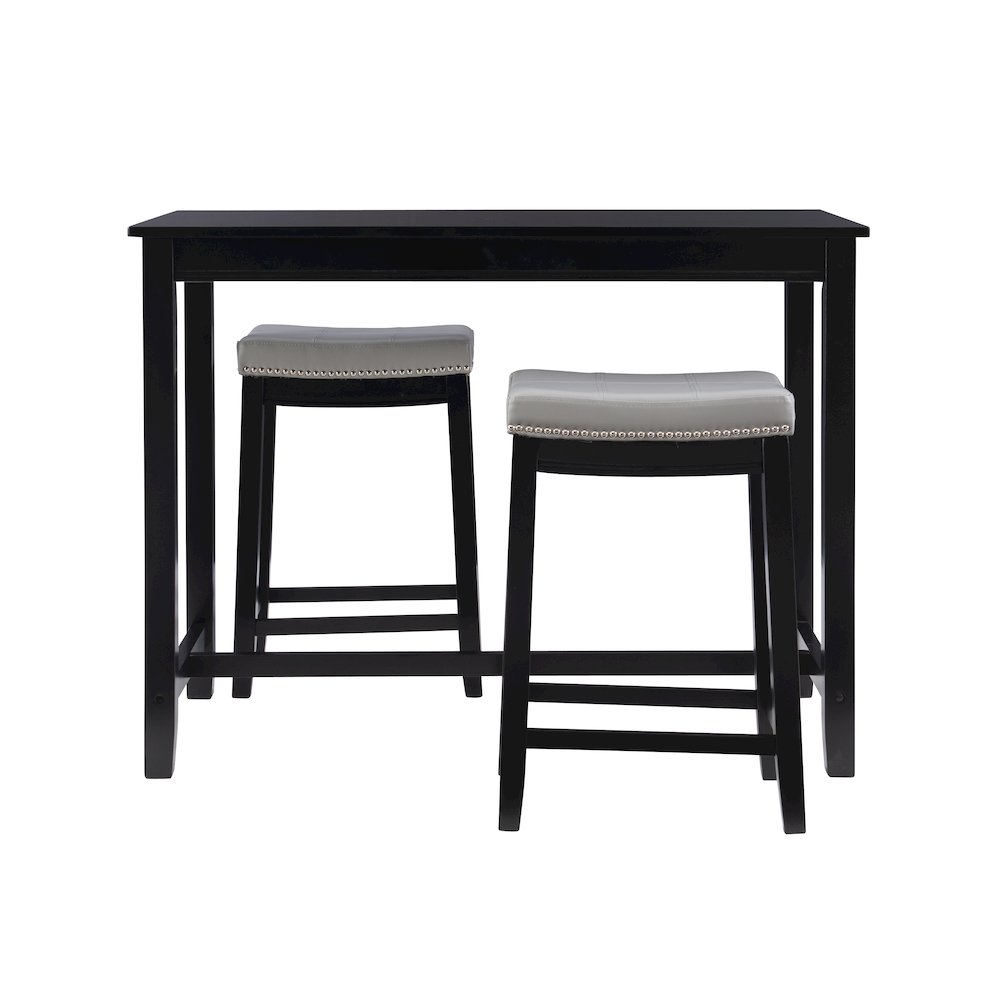 Claridge 3Pc Counter Set Black Grey. Picture 2