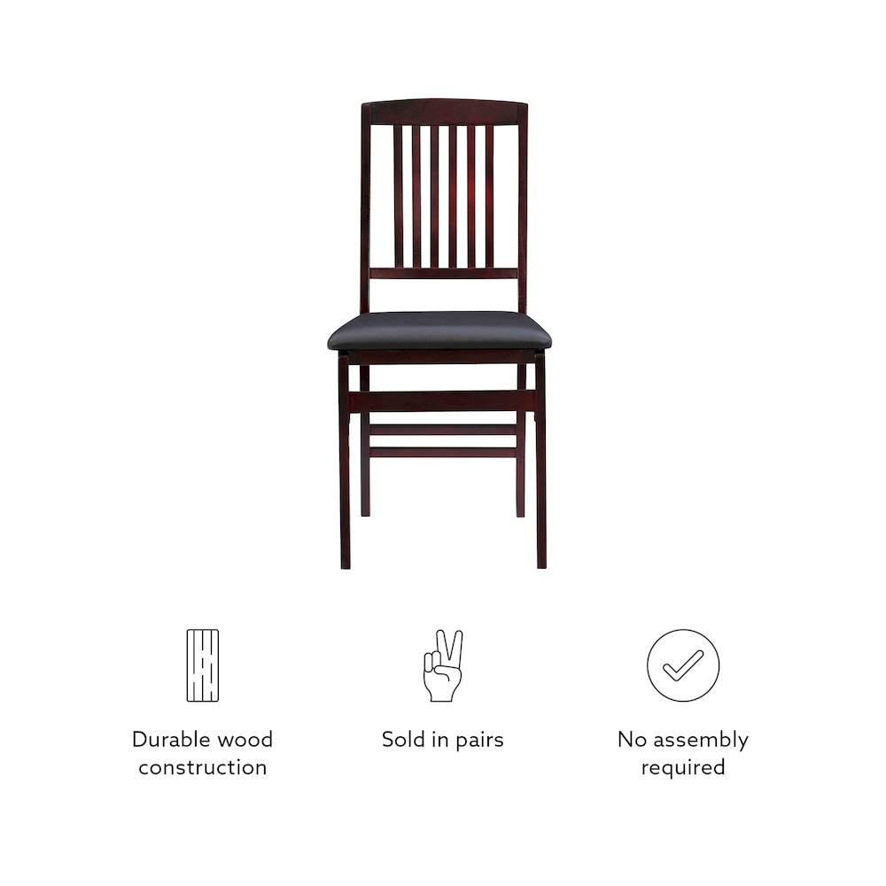 Triena 18 In Mission Back Folding Chair - Set Of Two. Picture 16