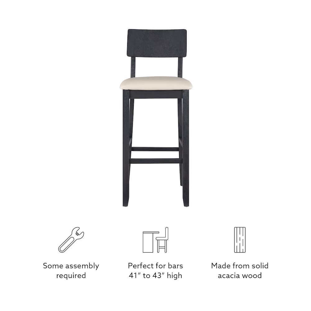 Jorissen Barstool Dark Charcoal. Picture 11