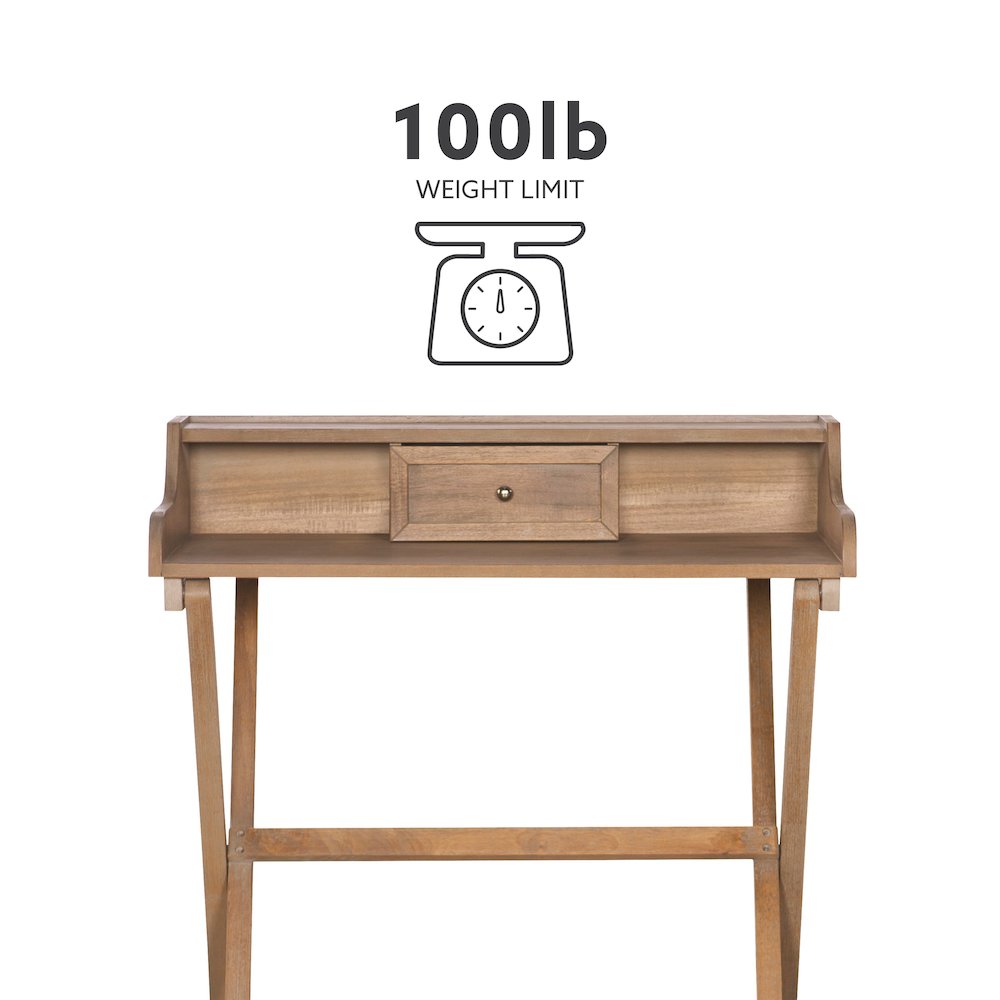 Coy Rustic Brown Folding Desk. Picture 16