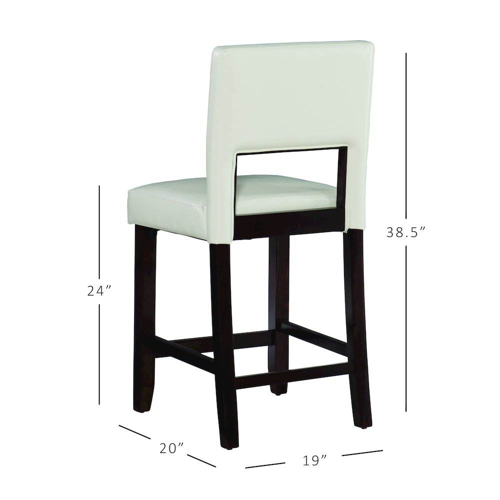 Vega Counter Stool White 24. Picture 12