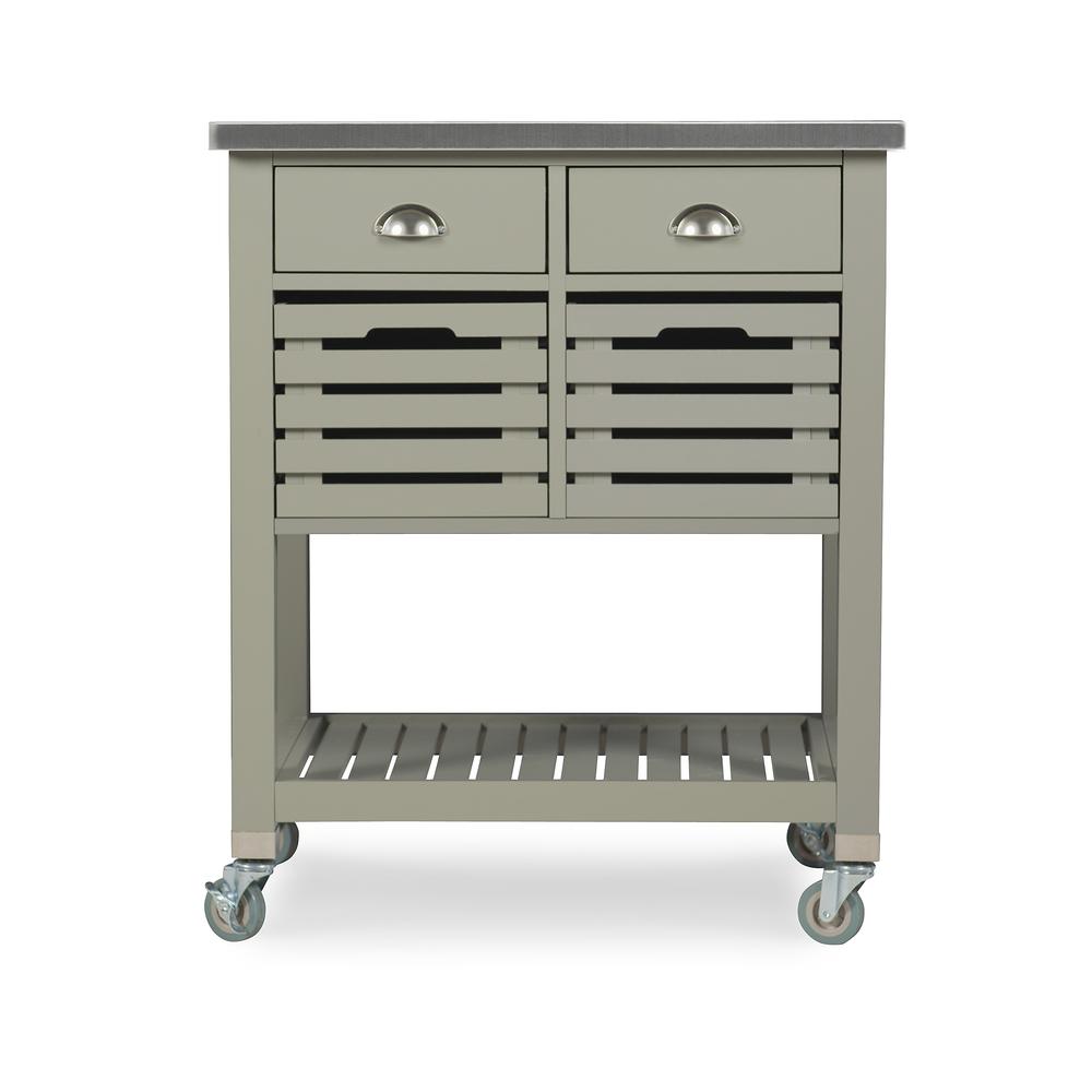 Noelle Grey Kitchen Cart. Picture 1