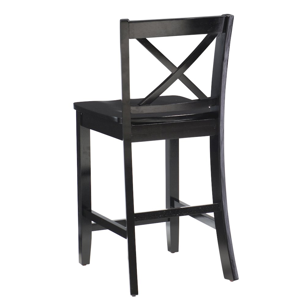 Black 24 In X Back Counter Stool. Picture 6