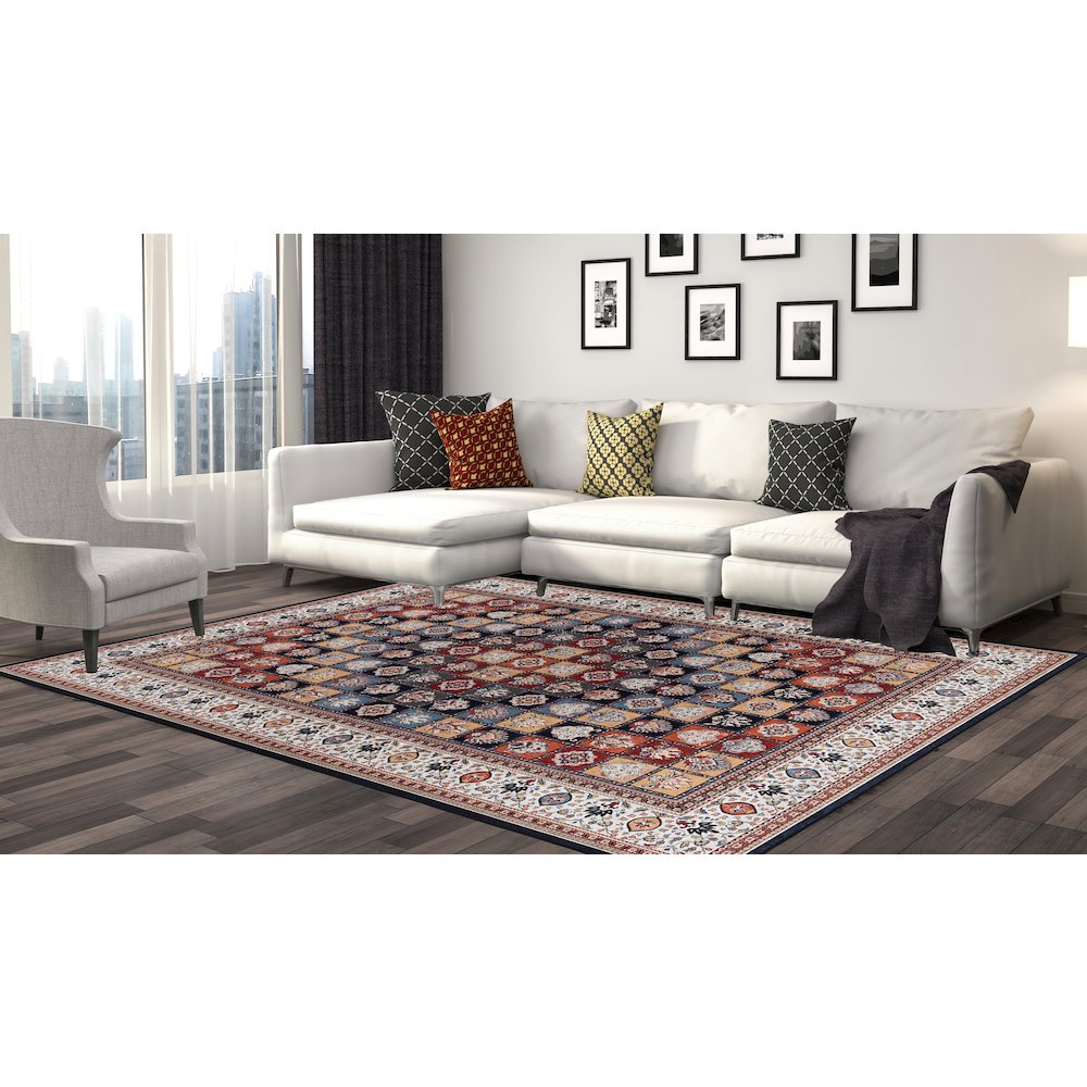 Emerald Aerin Black & Ivory 6.7x9.7, Rug. Picture 1
