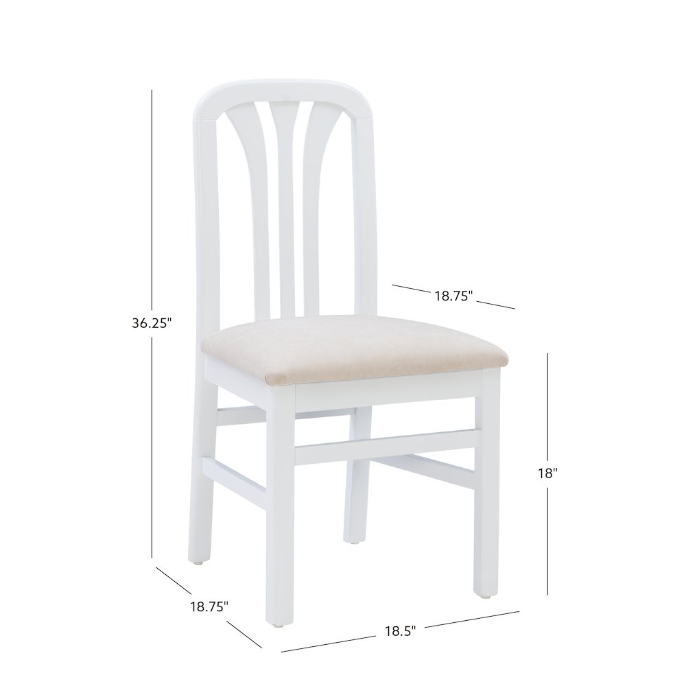 Pamela White Grey Uph Seat. Picture 11