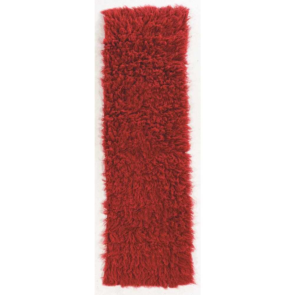 New Flokati 1400gram Red  2.4x8.6, Rug. Picture 1